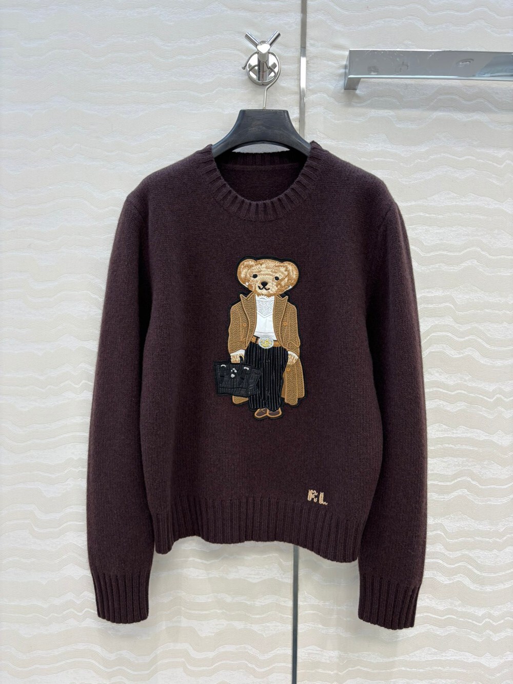 Ralph Lauren Gentleman Bear Brown Crewneck Sweater - Picture 1 of 8
